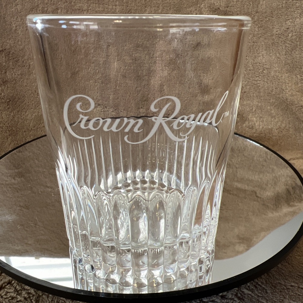 Crown Royal Diamond Cut Whiskey‎ Glass Old Fashion On The Rocks Collectible